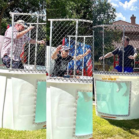 Steger Bizzell Principals in the Dunk Tank